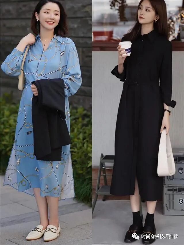 今年秋冬回头率超高的穿搭:乐福鞋+奶奶裙 舒适度和时尚度并存!(3)