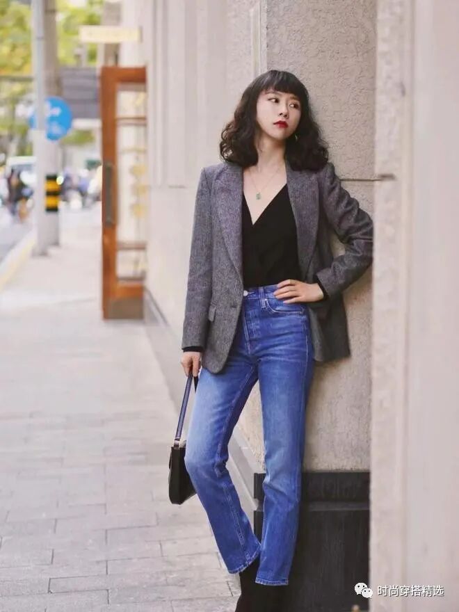 西装外套搭配牛仔裤好看吗 今秋女生这样穿 成熟又优雅!(3)